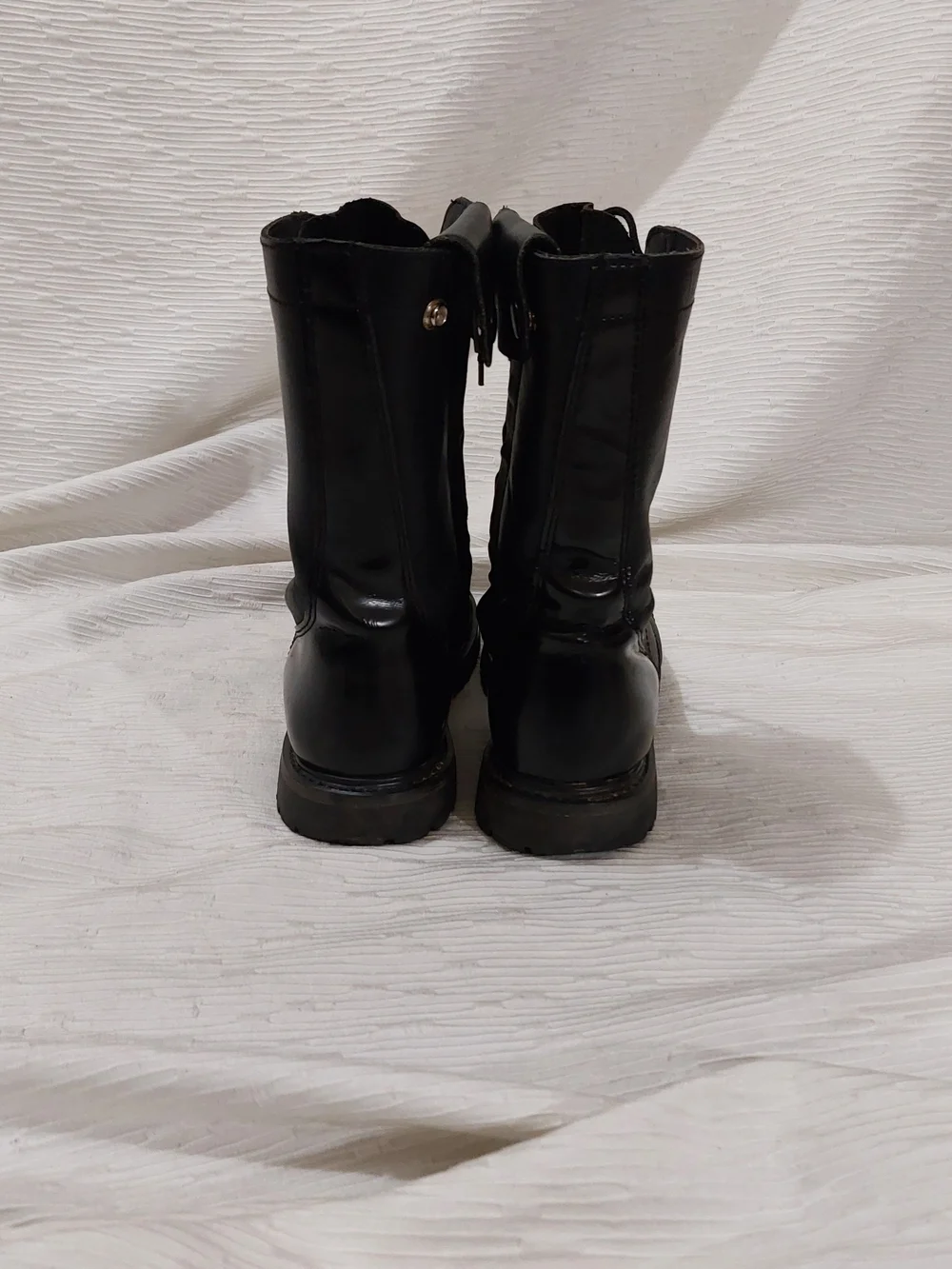 Bates Black Leather Lace-Up Tactical Boots Size 7